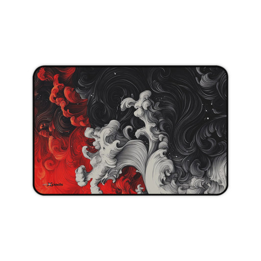 Abstract Red & Black Swirl